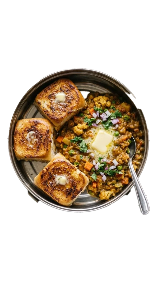 Pav Bhaji, top view